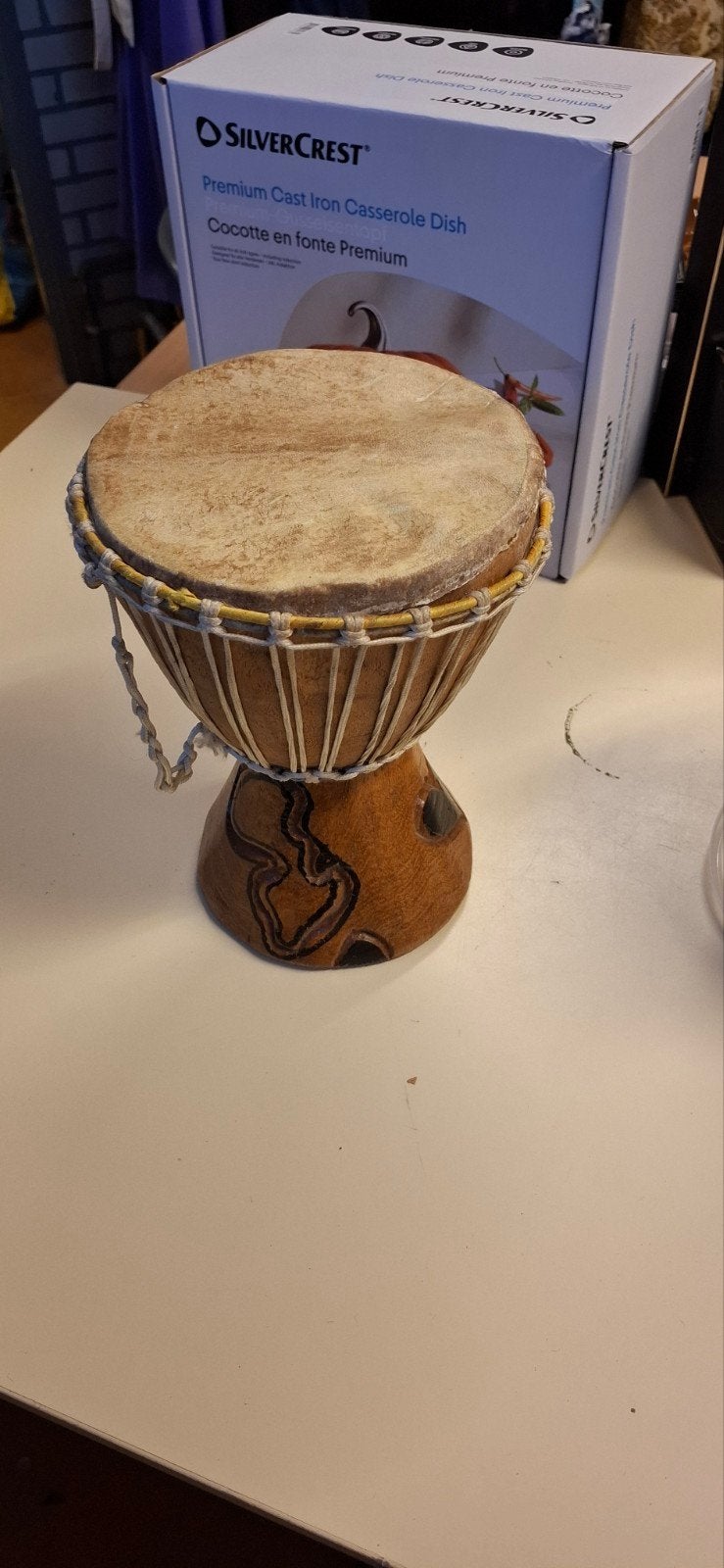 Kleine decoratieve djembe, Ophalen, Gebruikt, Trommel