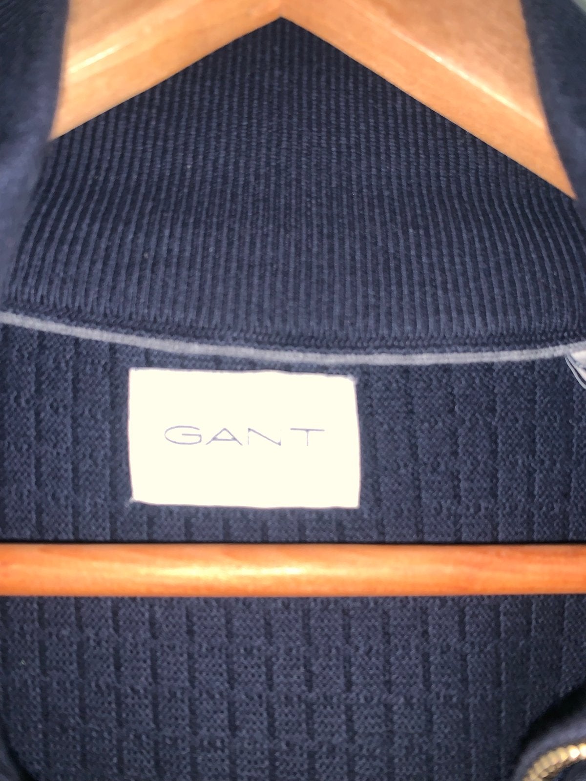 GANT heren trui met rits - Maat XL, Ophalen of Verzenden, Zo goed als nieuw, Maat 56/58 (XL), Blauw