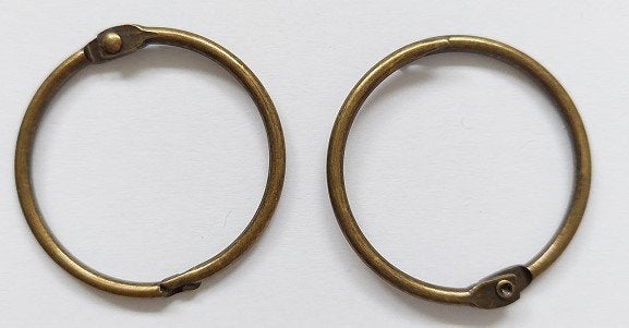 Boekbindersringen met klemsluiting koperkleurig 2 stuks 5 cm, ., Overige typen, Nieuw, Ophalen of Verzenden