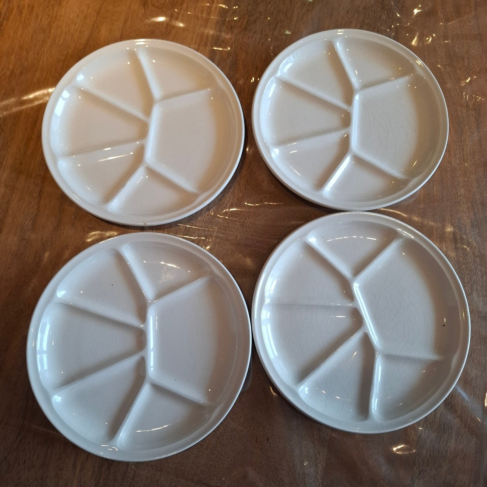 4 gourmet borden wit, Ophalen, Zo goed als nieuw