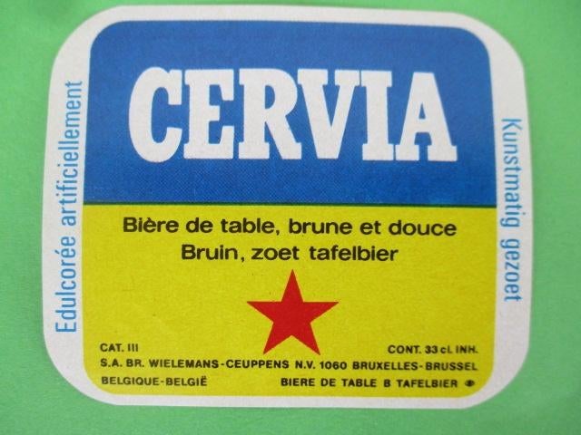 bieretiket Belgie 5-4 (8M) wielemans ceuppens, Verzamelen, Biermerken, Ophalen of Verzenden, Gebruikt, Overige typen, Overige merken