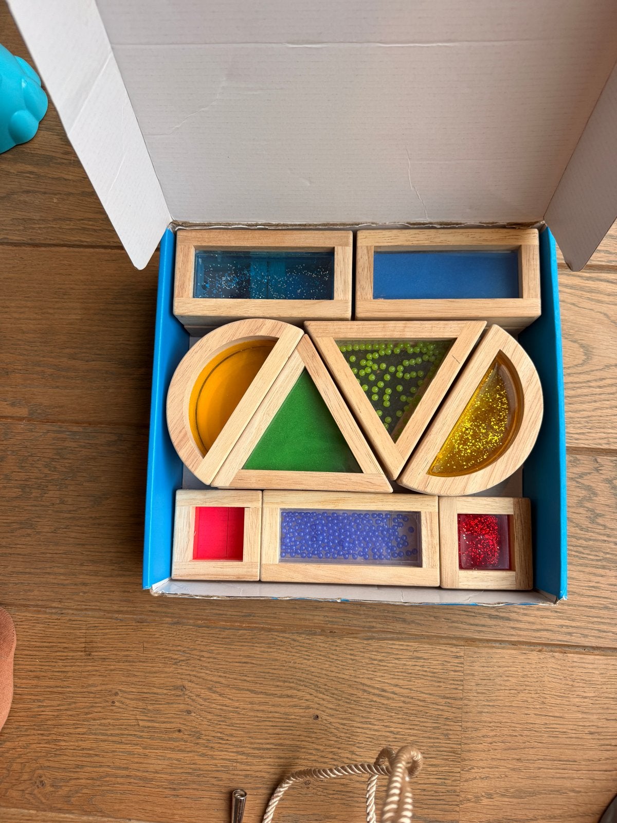 TickiT Sensory Blocks - Set van 16 houten sensorische blokke, Ophalen, Zo goed als nieuw, Knutselen, Met geluid