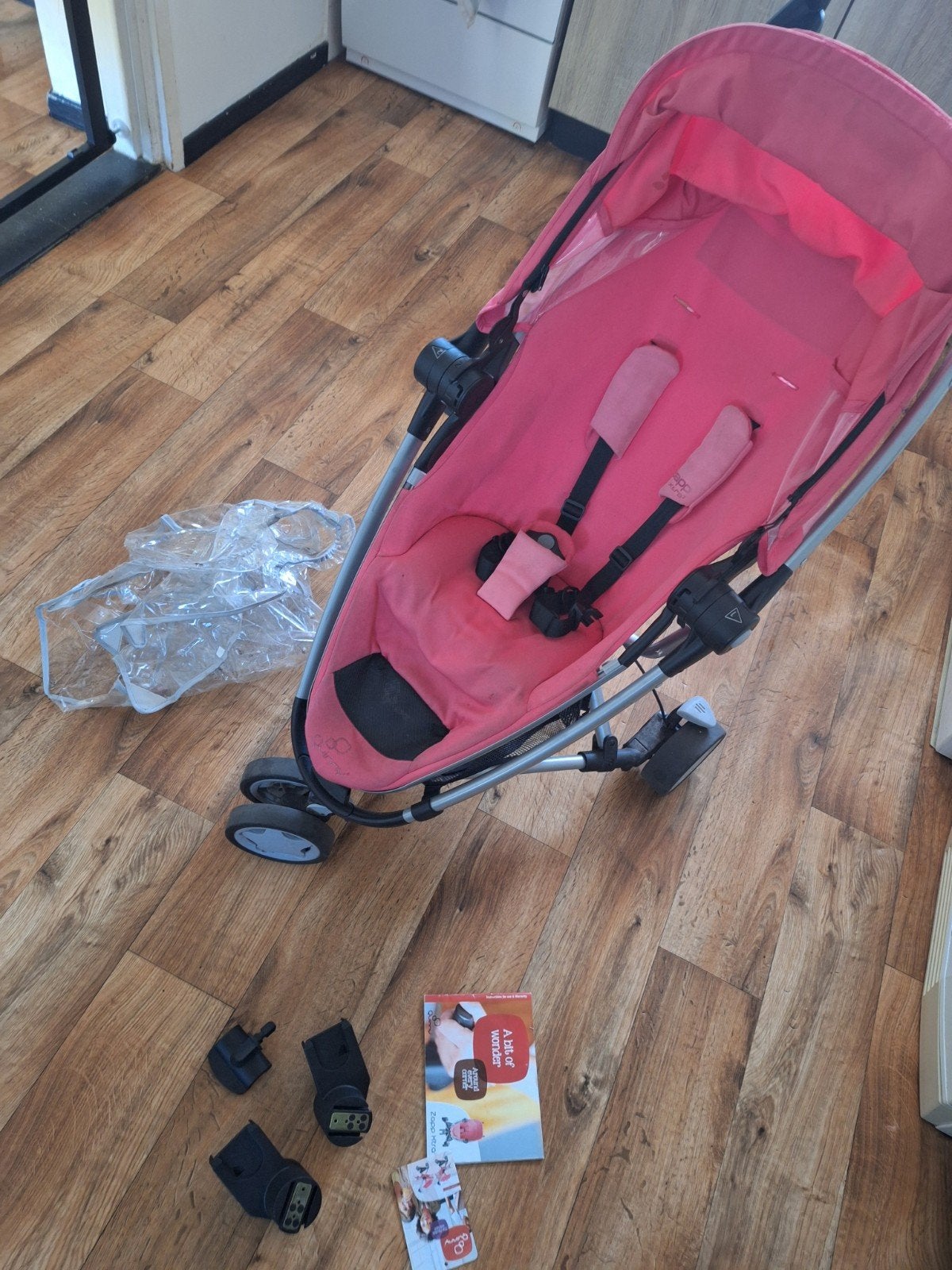 Quinny Zapp Extra 2 roze wendbaar, Ophalen, Gebruikt, Quinny, Regenhoes