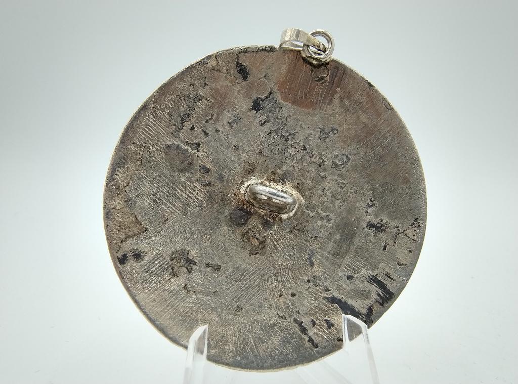 Zeeuwse zilveren hanger van broeksknoop, 19e eeuws, Verzenden, Zilver, Hanger