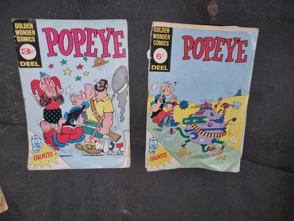 Popeye Golden Wonder Comics - 2 stripboeken, Boeken, Ophalen of Verzenden, Gelezen, E.C. Segar
