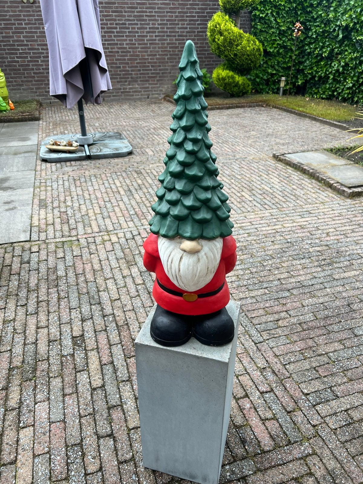 Grote Tuinkabouter Kerstboom - 65 cm hoog, Tuin en Terras, Ophalen, Gebruikt, Kunststof, Tuinkabouter