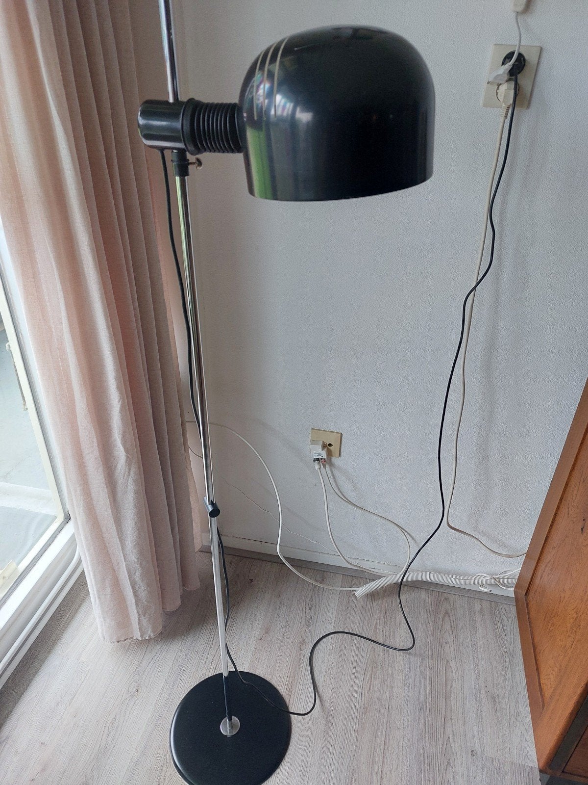 BIS Sappemeer staande lamp spaceage '70s, Ophalen, E27 (groot), Zo goed als nieuw, Metaal