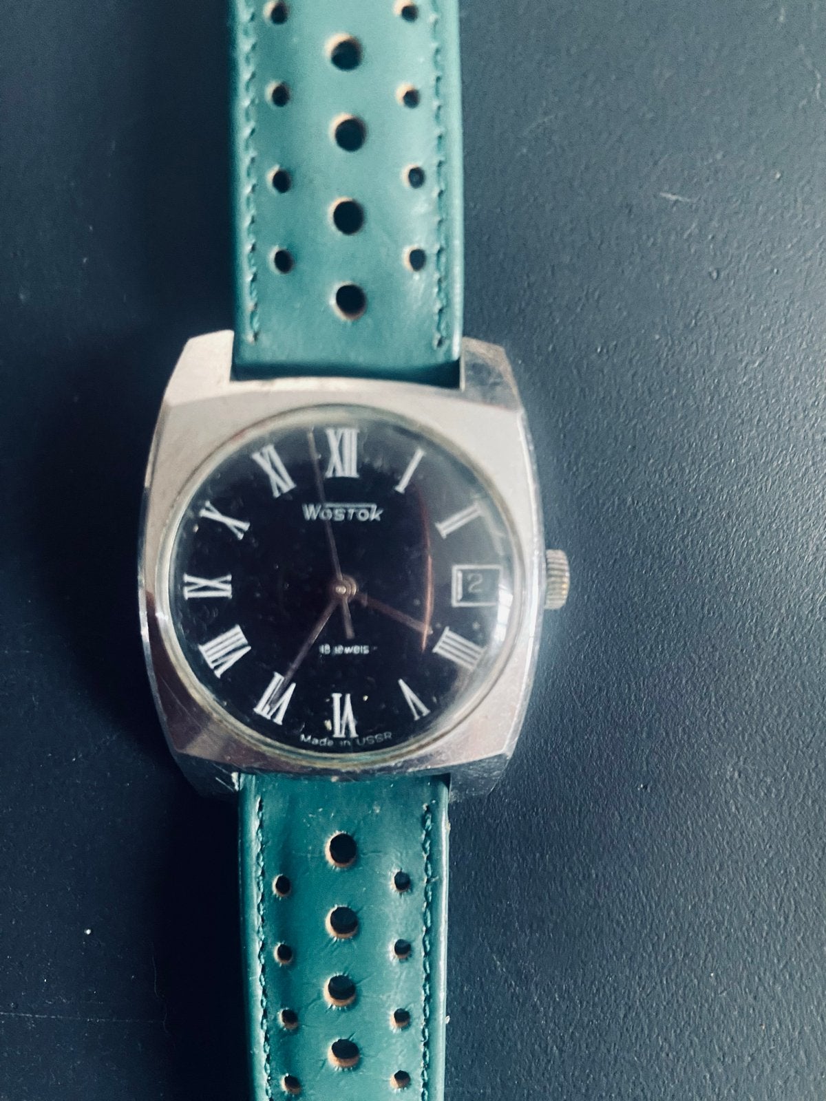 Vostok Opwind Horloge 18 Jewels, Sieraden, Tassen en Uiterlijk, Horloges | Antiek, Overige merken, Staal, Met bandje, Polshorloge