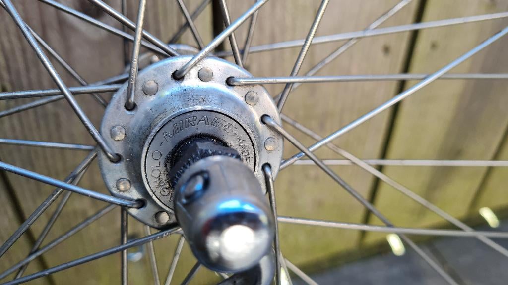 Set wielen Campagnolo, Fietsen en Brommers, Fietsonderdelen, Gebruikt, Campagnolo, Aluminium, Racefiets