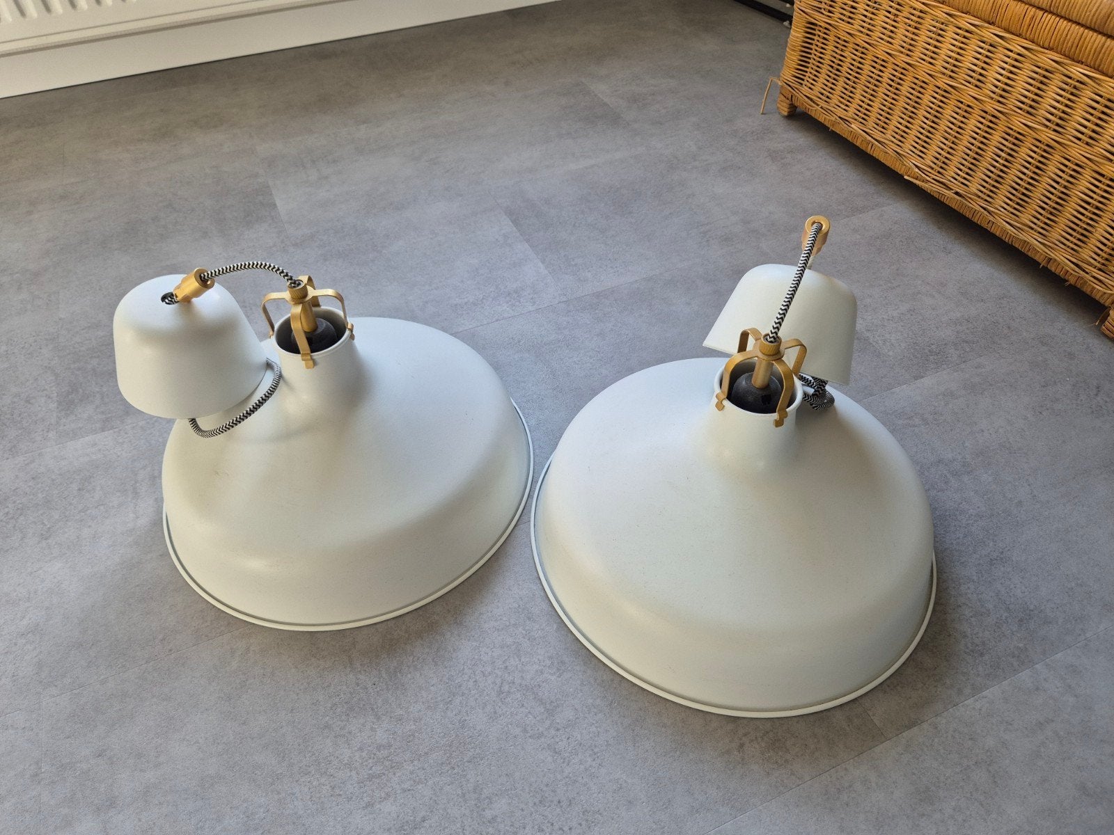 2 witte lampen Ikea Ranarp, Ophalen of Verzenden, Metaal