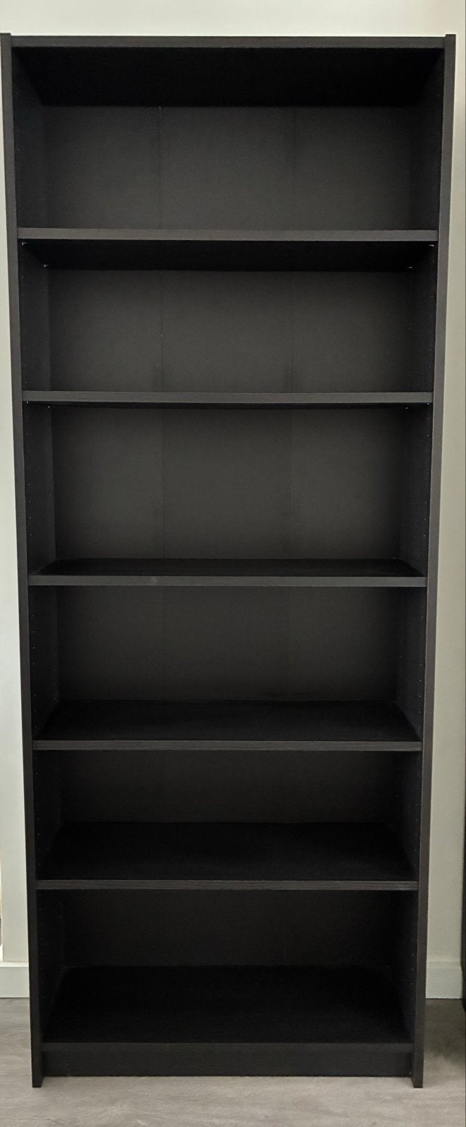Zwart eikenpatroon boekenkast 80x28x202 cm, Ophalen, Met plank(en), 200 cm of meer, 50 tot 100 cm