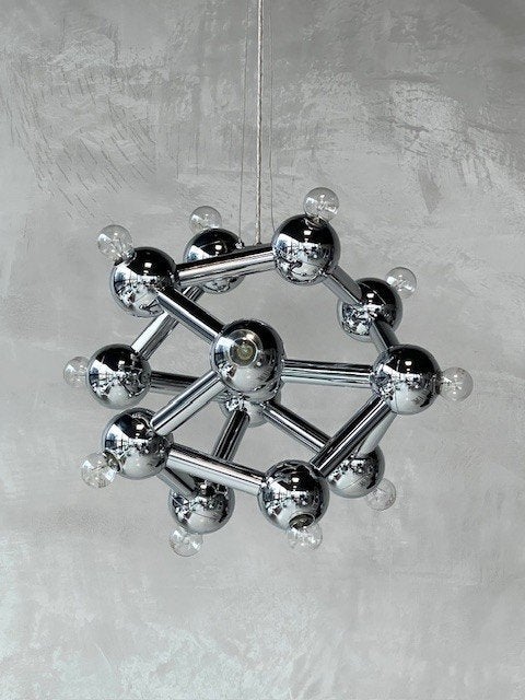 Atomium hanglampen 20x space age design lampen prijs p/stuk, Ophalen, ., E14 (klein), Zo goed als nieuw