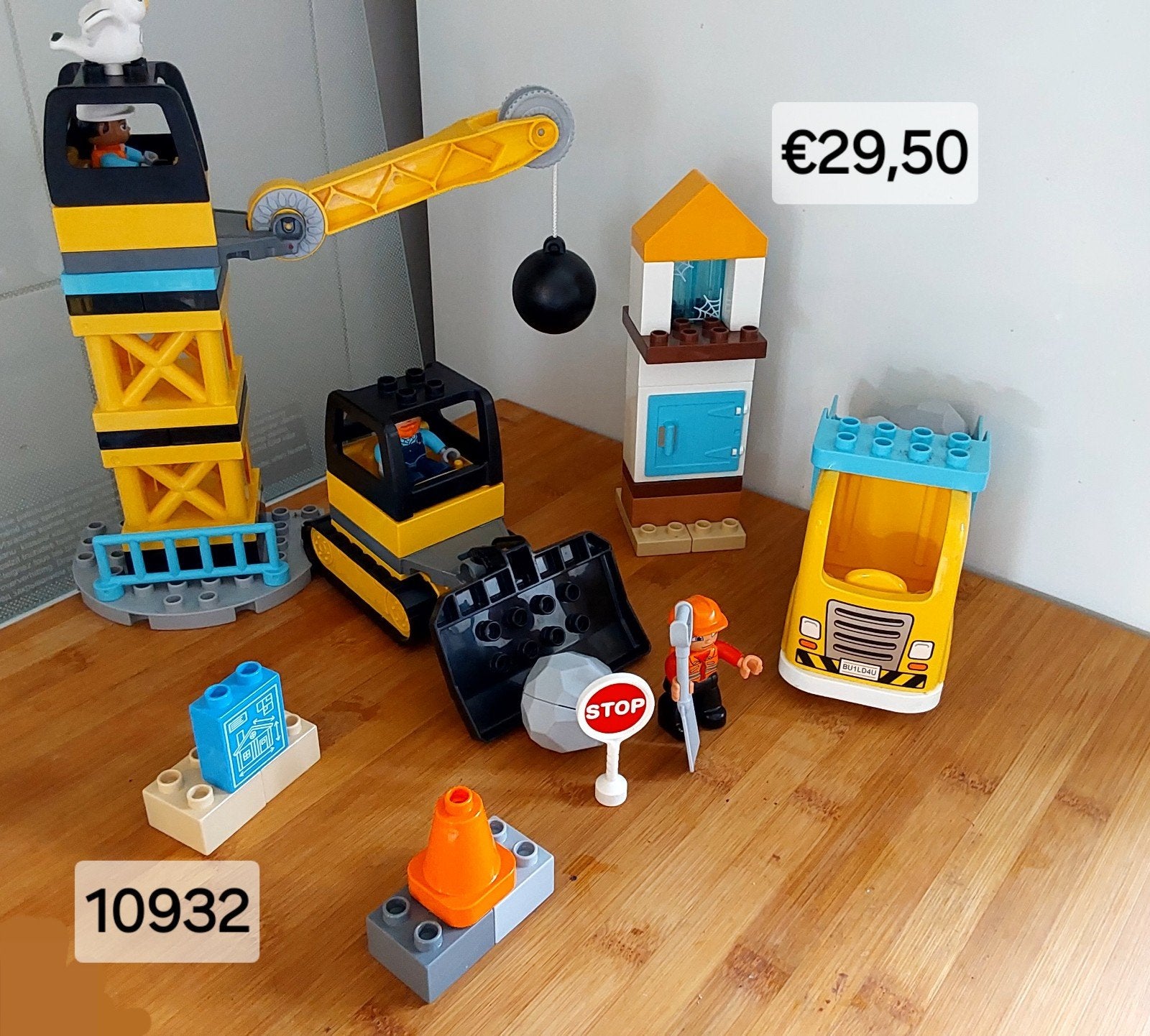 Lego Duplo 10932 Sloopterrein met Kraan denk aan december, Ophalen of Verzenden, Gebruikt