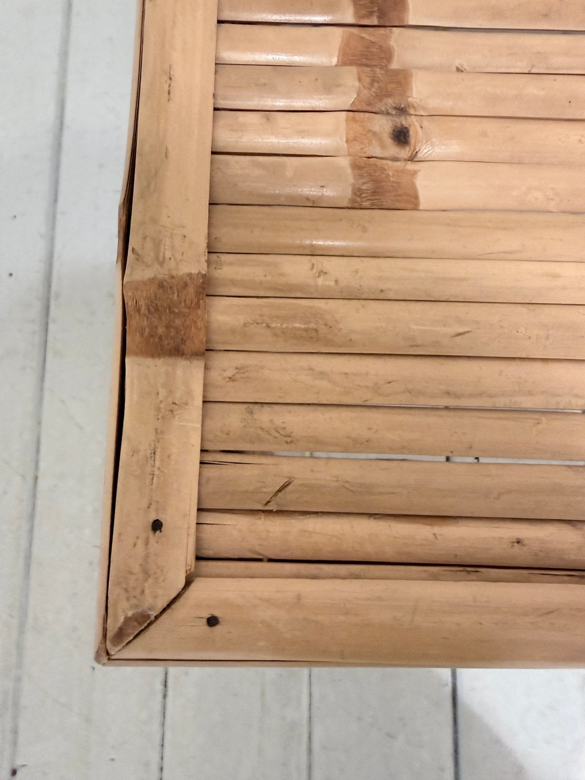 Vintage rotan tafel, Overige materialen, Minder dan 50 cm, Gebruikt, Vintage bohemian