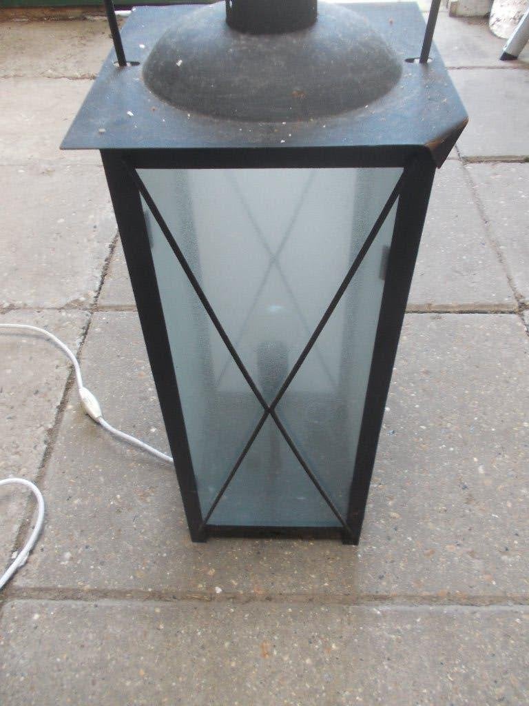 Leuke lantaarnlamp, industrieel, van metaal met glas., Ophalen, Zwart, Industrieel