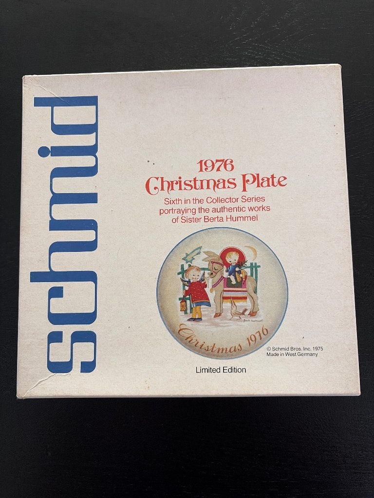 1976 Christmas Plate (Hummel -Schmid), Ophalen of Verzenden