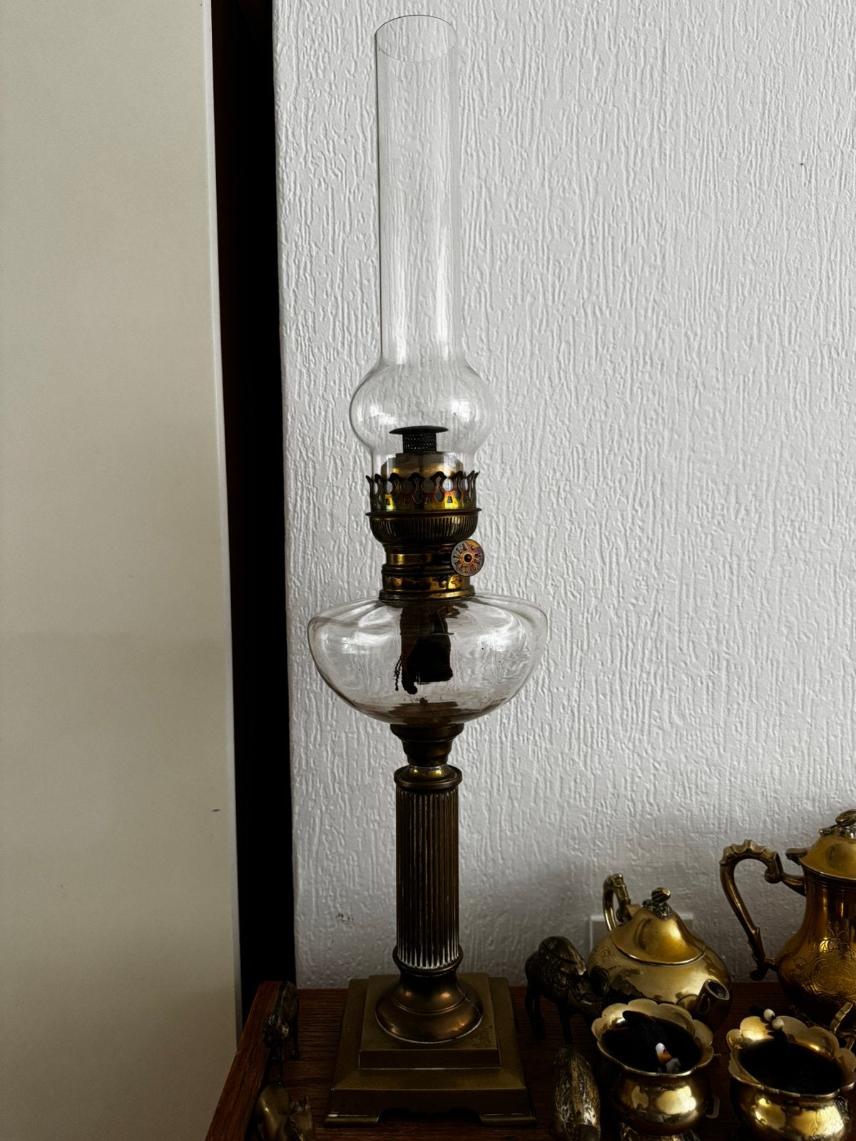 Oude antike olielamp, Ophalen of Verzenden