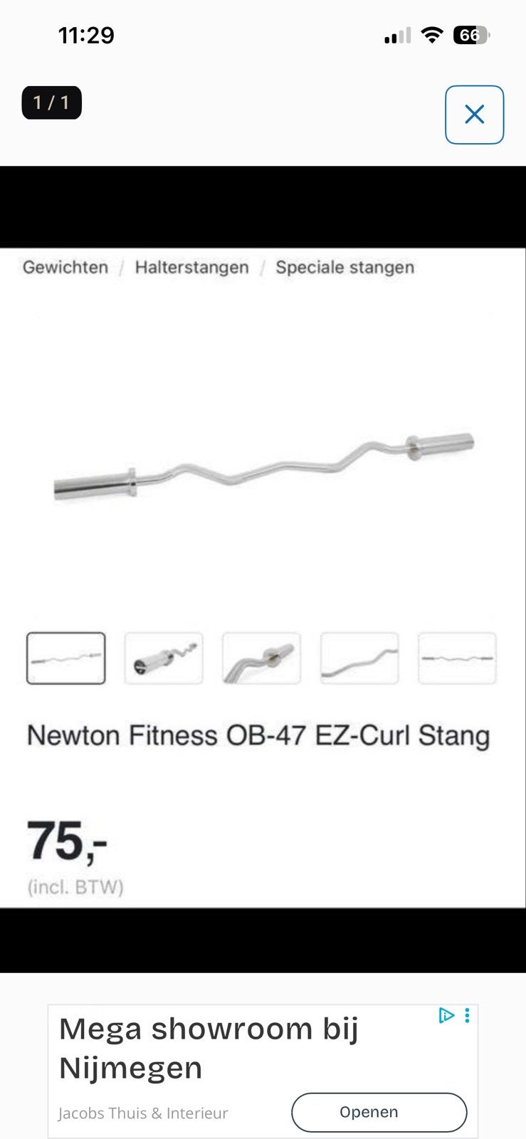 Newton fitness ez curl stang, Ophalen, Nieuw, Krachtstation
