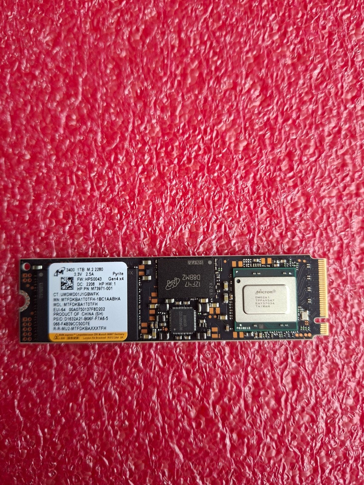 1Tb Micron 4x4 nvme m2 ssd harde schijf, Computers en Software, Harde schijven, Intern, SSD, Ophalen of Verzenden, Zo goed als nieuw
