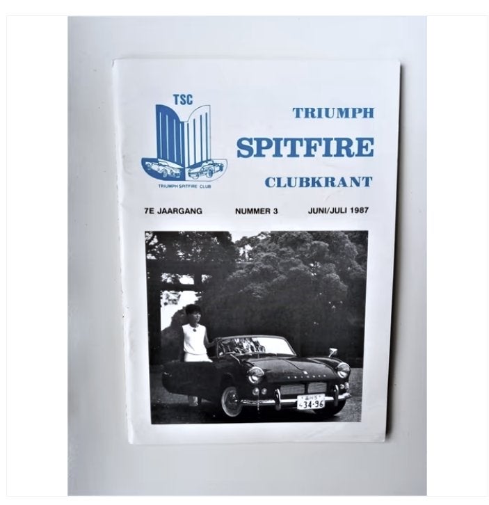 Triumph Spitfire Clubkrant #3#- Juni/Juli 1987-TSC, Ophalen of Verzenden, Zo goed als nieuw, Overige merken, Triumph Spitfire Club