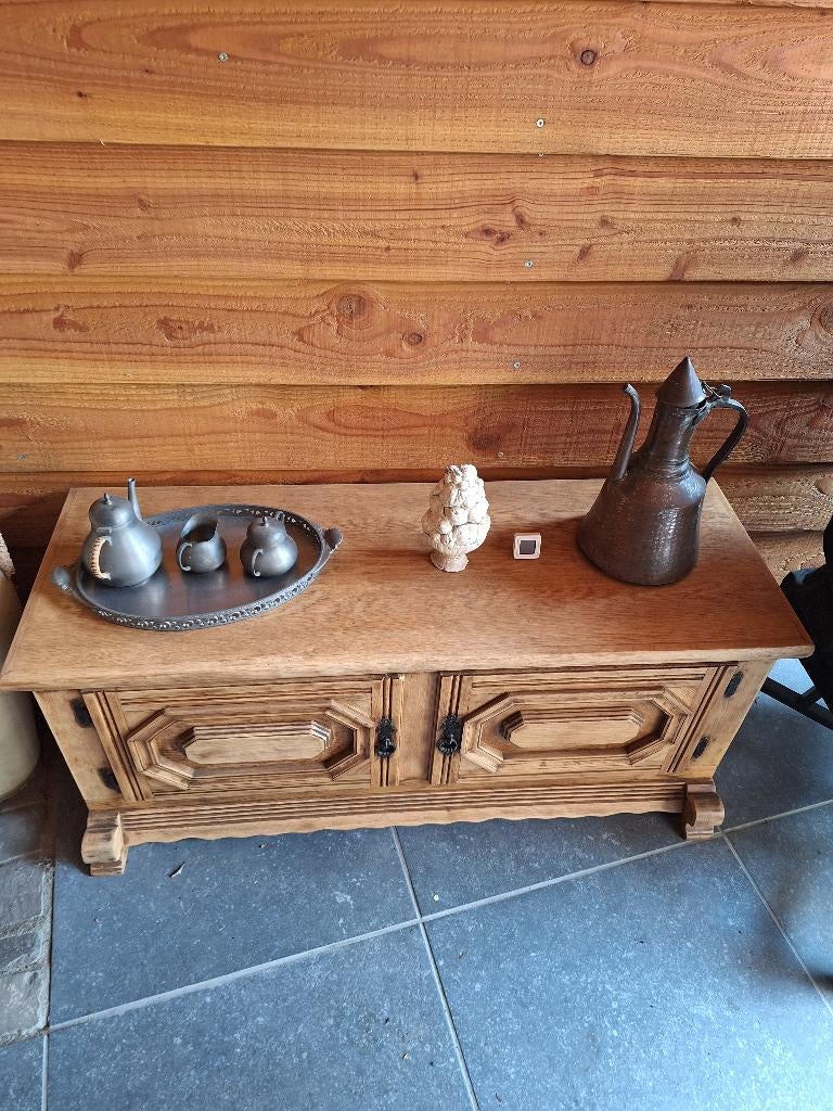 Eiken kastje te koop, Ophalen, Gebruikt, 100 tot 150 cm, Eikenhout