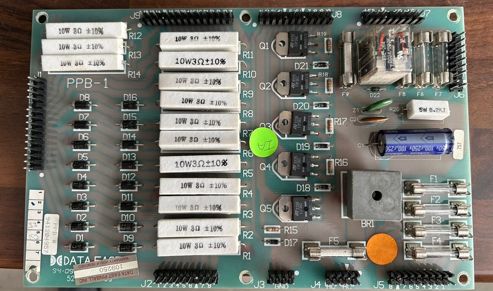 Data East Playfield Power Board 520-5021-00 voor flipperkast, Ophalen of Verzenden, Zo goed als nieuw, Flipperkast