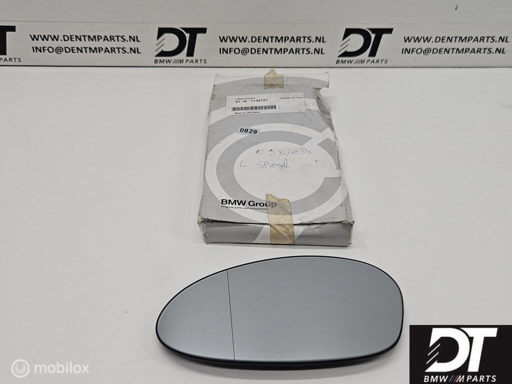 Spiegelglas links chrome BMW E9x E8x 51167132735, Nieuw, Ophalen of Verzenden