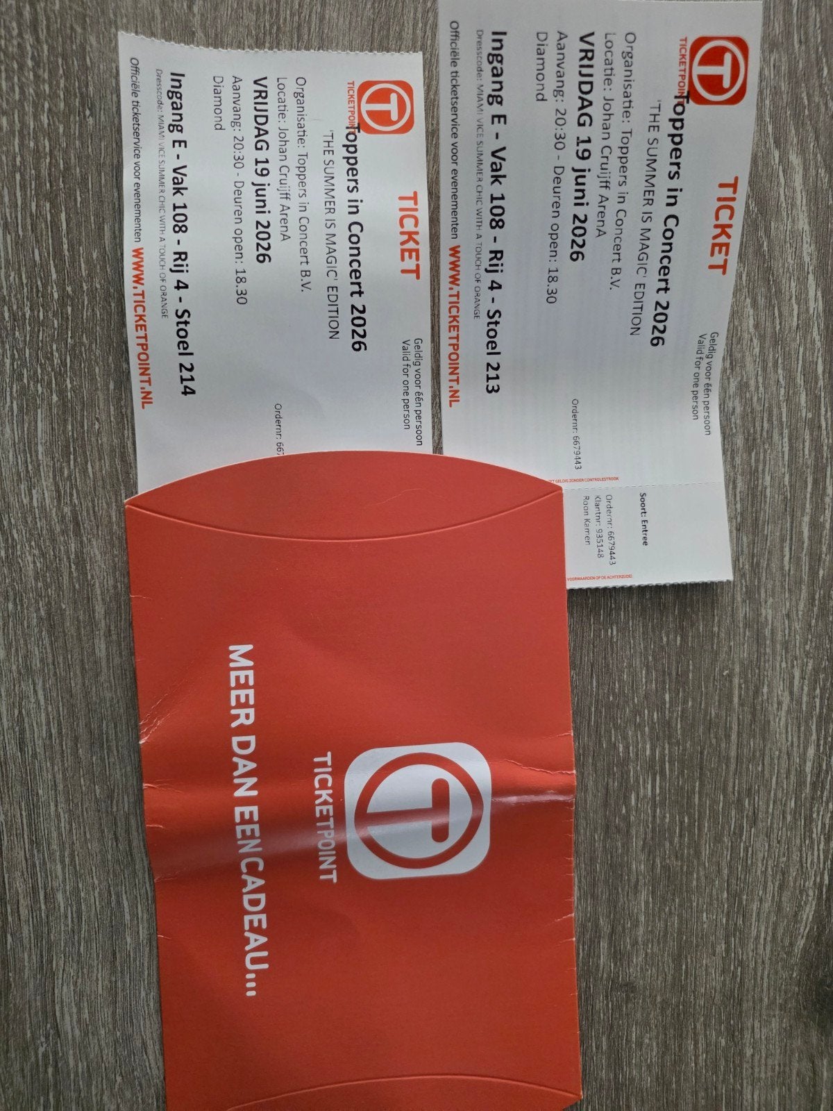 Toppers vrijdag 19 juni beste plaatsen normale prijs, Tickets en Kaartjes, Twee personen, Juni, Levenslied