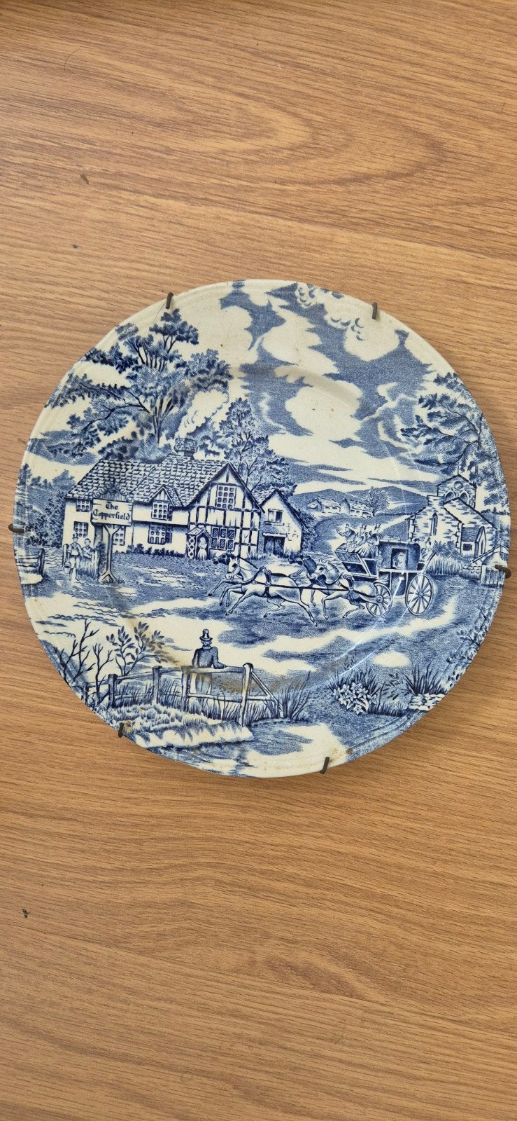 Antiek decoratief bord 'English Style' Luneville, Ophalen of Verzenden