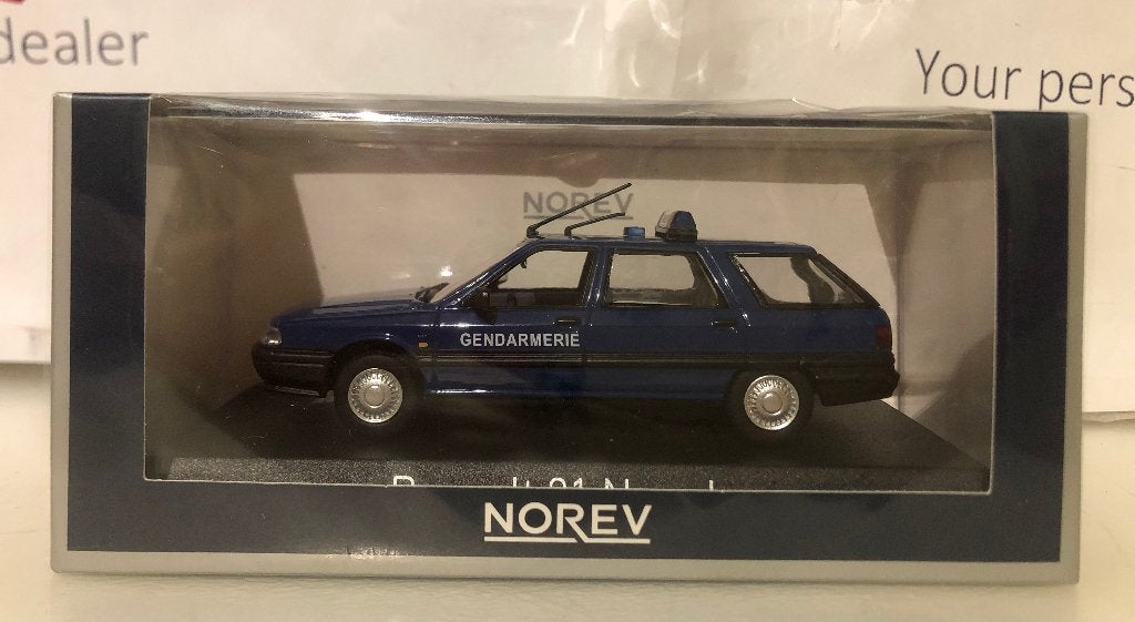 Norev 1:43 Renault 21 Nevada 1994 Gendarmerie nieuw, Ophalen of Verzenden, Nieuw, Auto, Norev