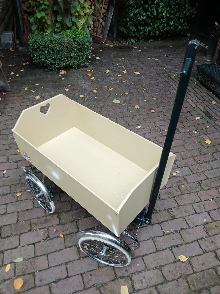 Houten bolderkar met kussen, Ophalen, Zo goed als nieuw