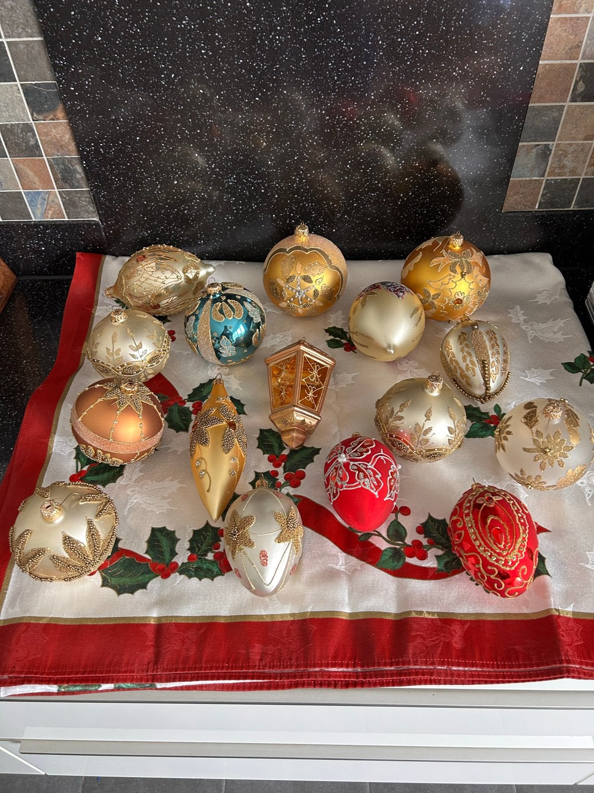 31 Zeer Grote Vintage handgem. Poolse Kerstballen/ornamenten, Antiek en Kunst, Ophalen of Verzenden