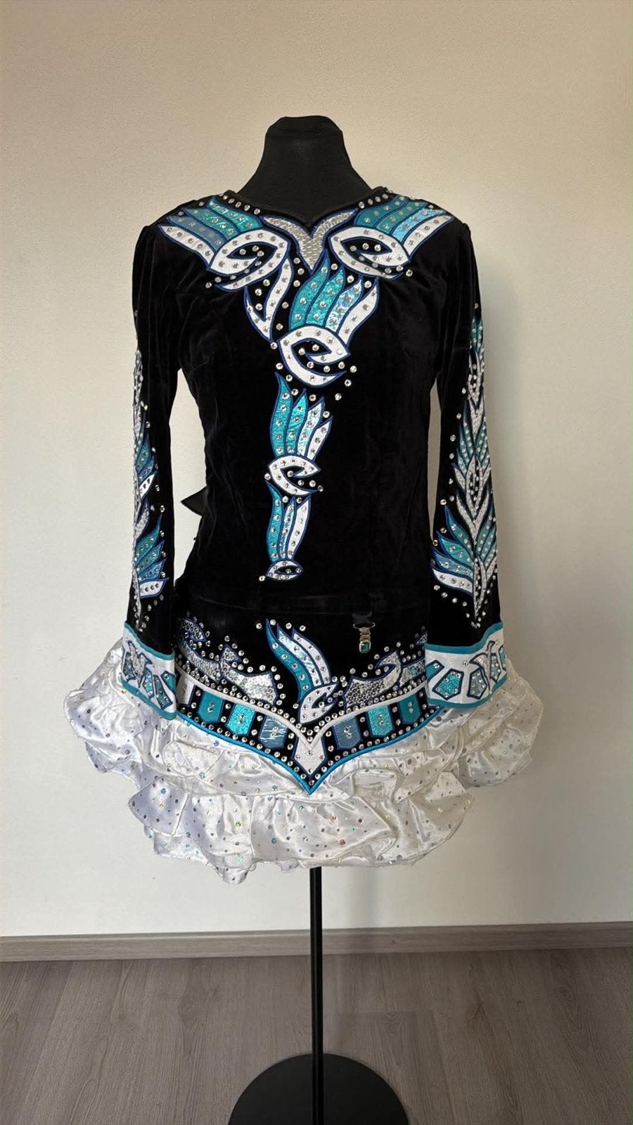 Ierse dansjurk - Merk Eileen Plater, Kleding | Dames, Maat 38/40 (M), Overige typen, Zwart, Ophalen of Verzenden