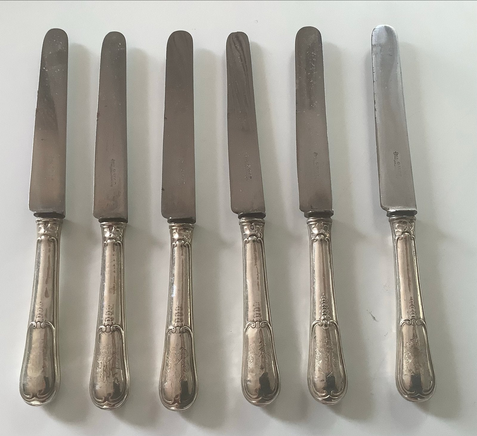 Set van 6 vintage Franse tafelmessen - Gayet L. Langueux S.R, Verzenden