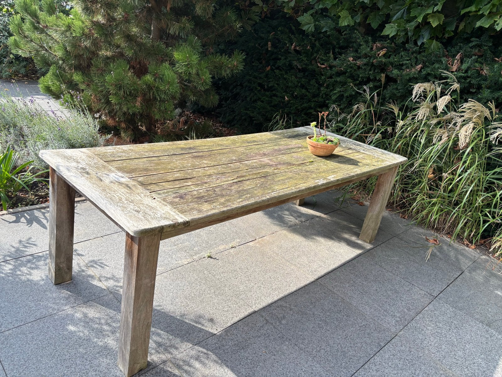 houten tuintafel - 100x240 cm, Ophalen, Gebruikt, Rechthoekig, Hout