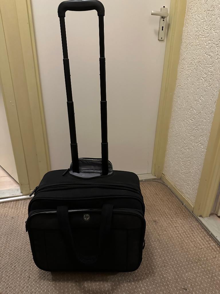 HP Laptop Trolley – Stevige Werktas op 4 Wieltjes, Wieltjes, Gebruikt, Verzenden, Minder dan 50 cm