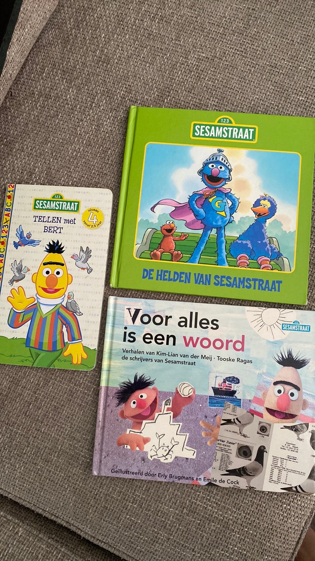Sesamstraat boeken: Tellen met Bert & De Helden van Sesams, Ophalen of Verzenden, Zo goed als nieuw, 2 tot 3 jaar