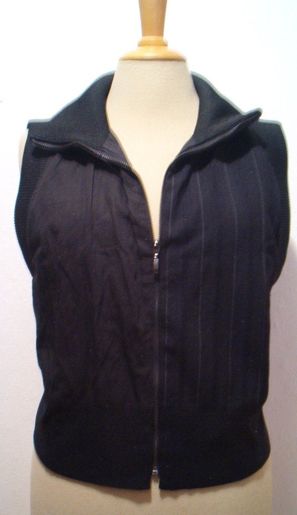 Mooi en stoer zwart gilet/jasje van Sarah Pacini! L, Verzenden, Zwart, Maat 42/44 (L), Zo goed als nieuw