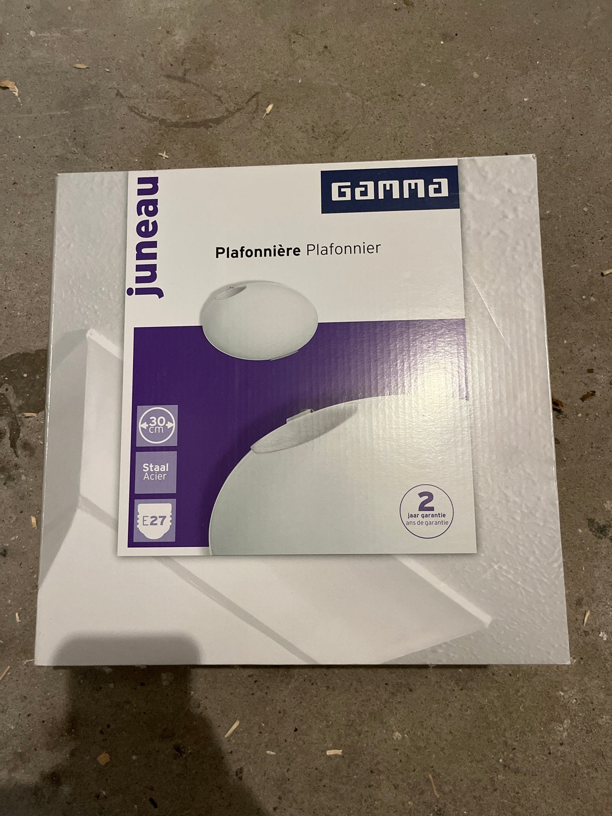 Gamma Juneau Plafondlamp E27 - Nieuw in doos, Modern, Nieuw, Wit, Plafondlamp