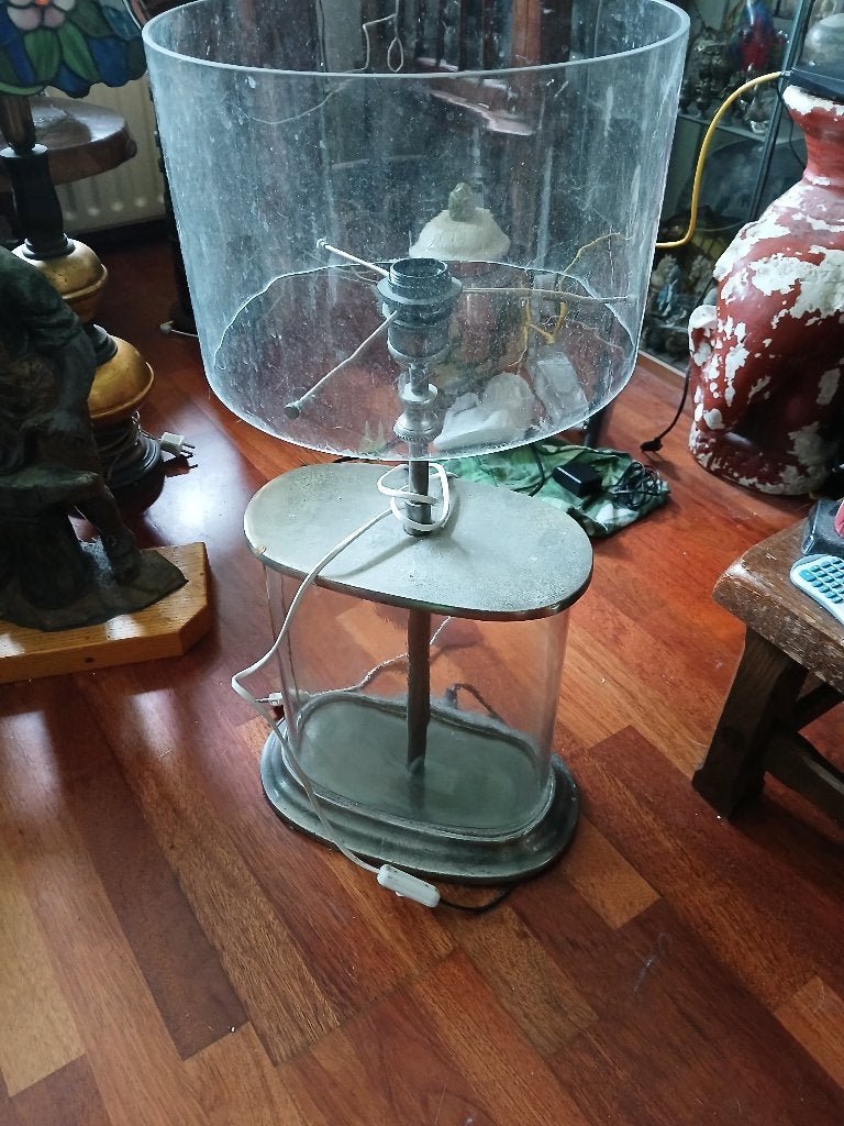 Staande lamp, Huis en Inrichting, Lampen | Vloerlampen, Verzenden, Zo goed als nieuw, Glas, Modern