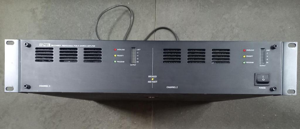 APART PA2240BP PROFESSIONAL PA AMPLIFIER, Audio, Tv en Foto, Versterkers en Receivers, Gebruikt, 120 watt of meer, Stereo, Ophalen