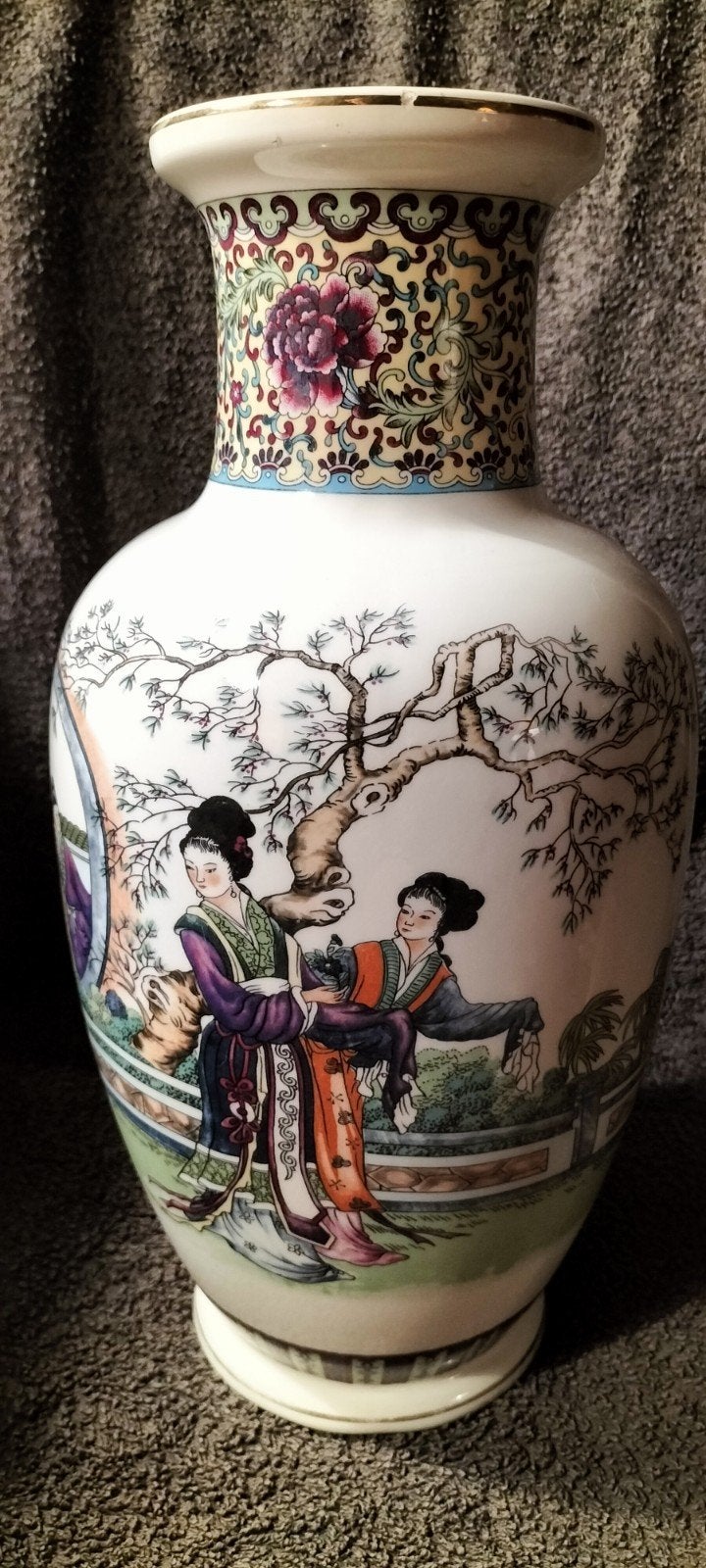 Grote Chinese vaas, jaren 80/90, 37 cm hoog, Antiek en Kunst, Antiek | Vazen, Ophalen of Verzenden