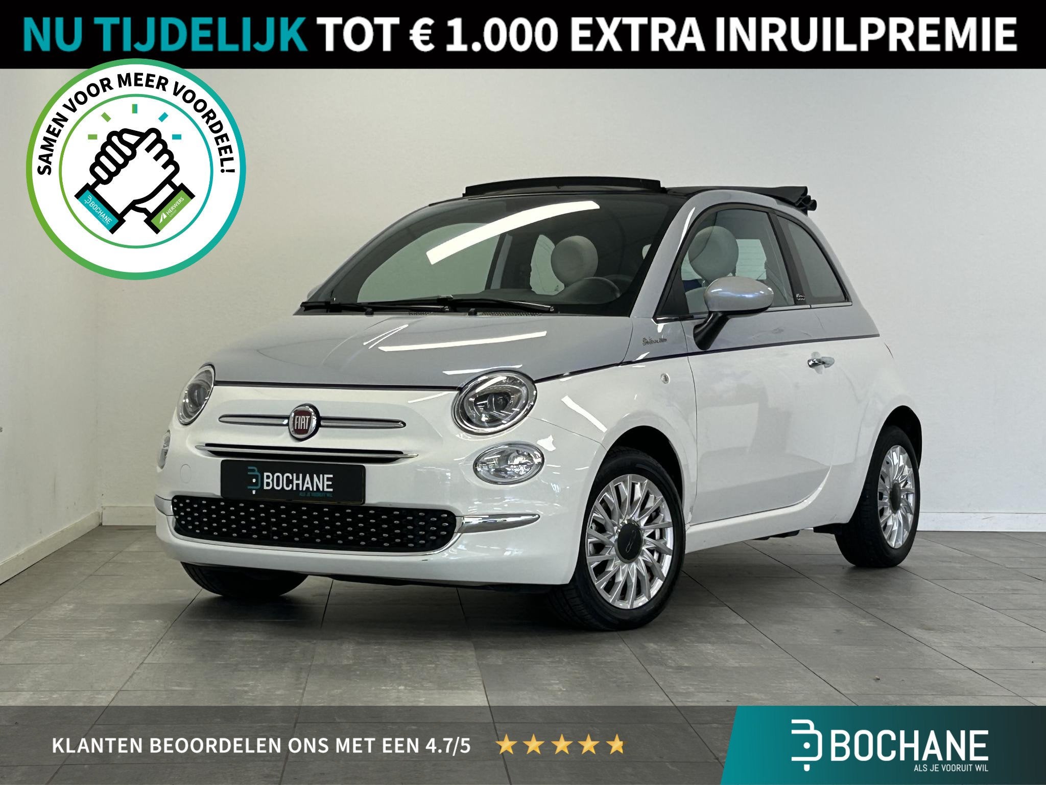 Fiat 500 C 1.0 Hybrid Dolcevita | TWO TONE | CABRIO | APPLE