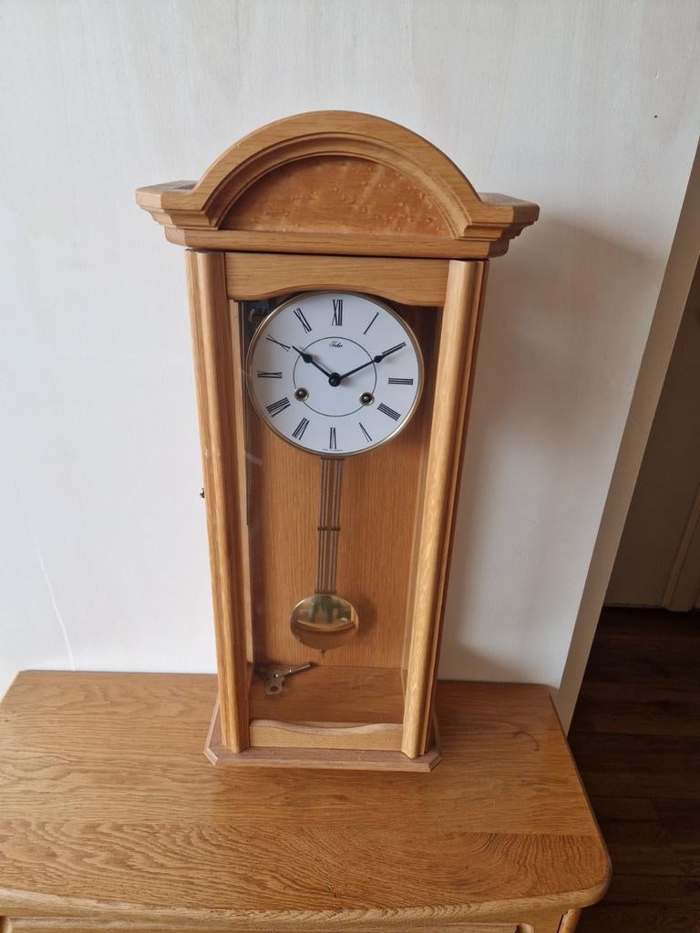 Jeka Wandklok - Klassieke Houten Klok met Slinger, Ophalen