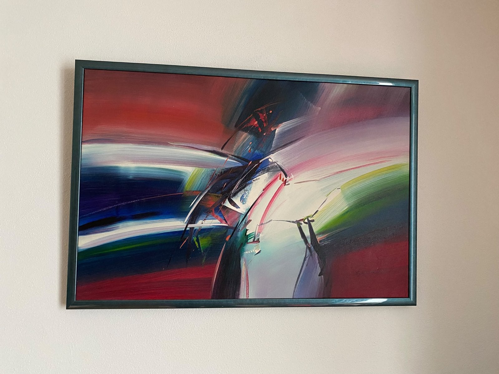 Prachtig abstract schilderij - Nancy van Hussen!, Ophalen of Verzenden