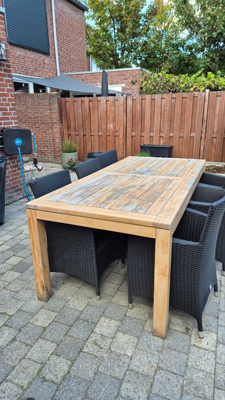 Tuinset, Tuin en Terras, Ophalen, Gebruikt, Rechthoekig, Hout