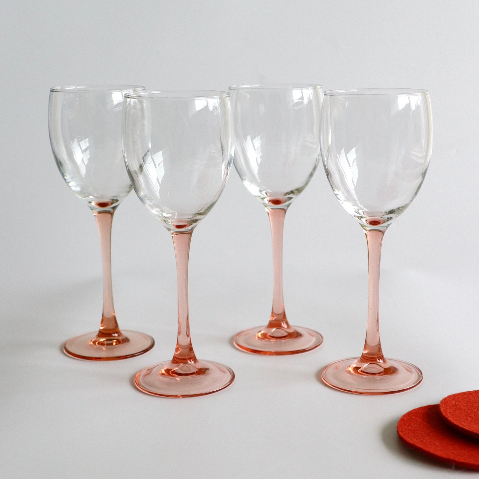 Luminarc France wijnglazen roze, Luminarc, Overige typen, Ophalen of Verzenden, Zo goed als nieuw