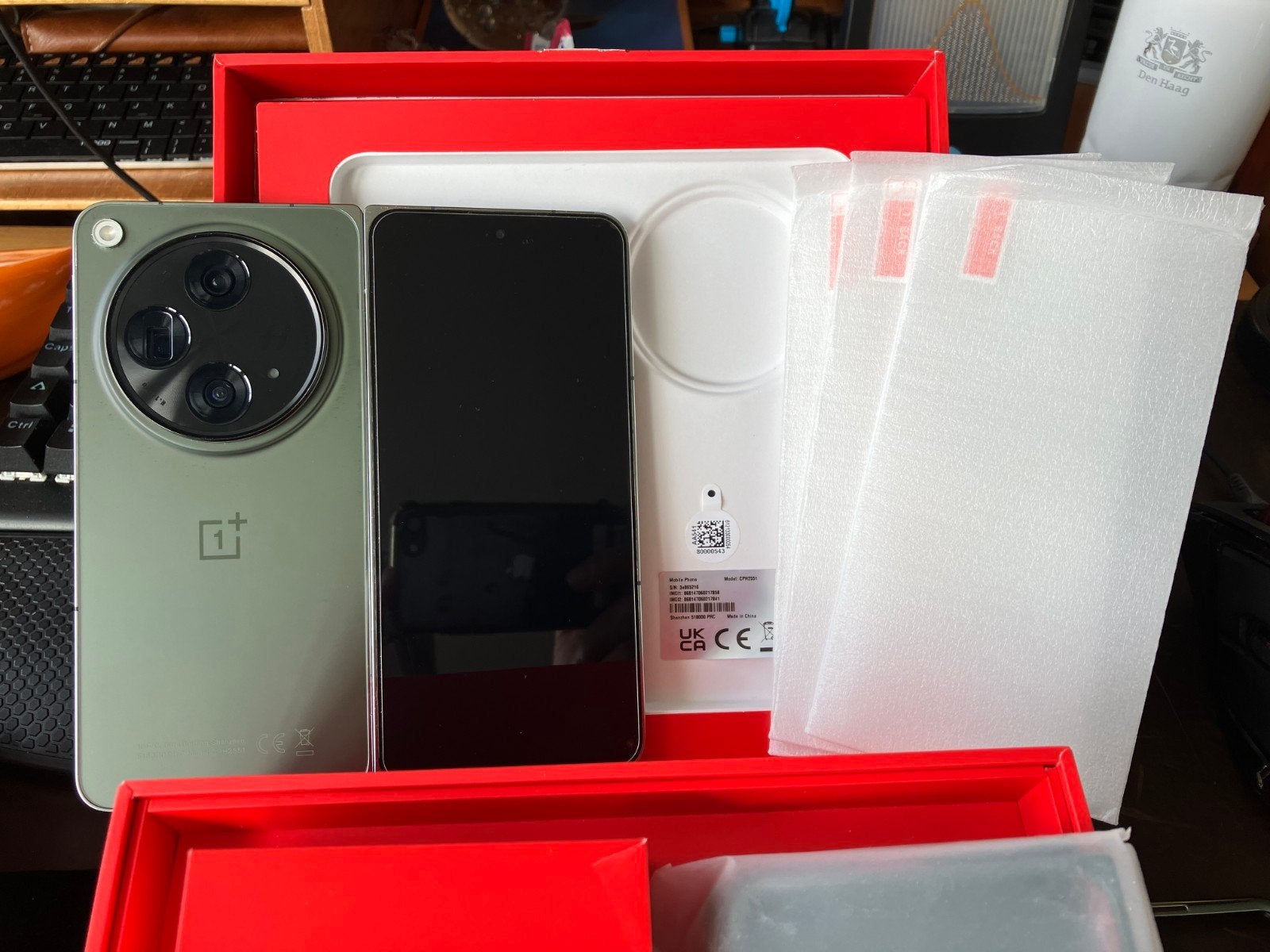 OnePlus Open Emerald Green 16GB 512GB foldable, Gebruikt, Inklapmodel, Ophalen of Verzenden, Zonder simlock