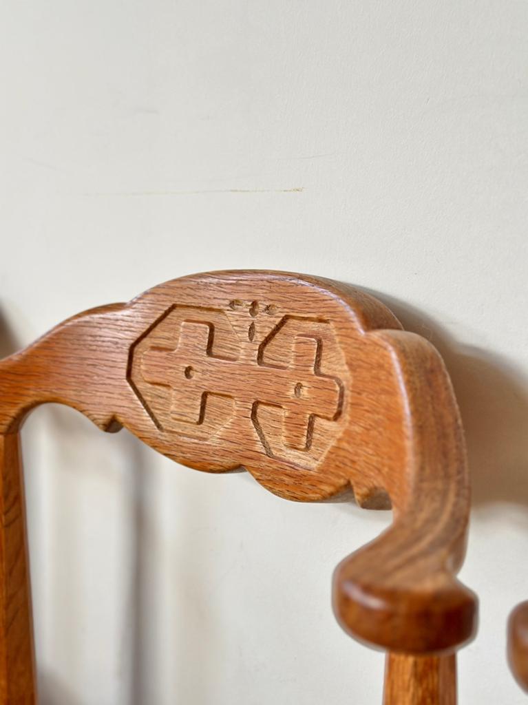 Vintage stoelen set 4 eiken Henning Kjærnulf E.G. Møbler, Ophalen, Gebruikt, Overige kleuren, Vier