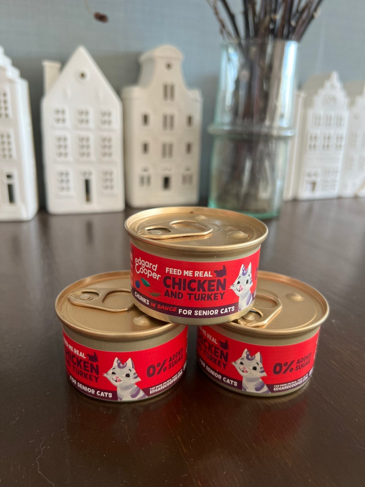 3 blikjes Edgard & Cooper natvoer voor senior katten, Dieren en Toebehoren, Dierenvoeding, Ophalen of Verzenden, Kat